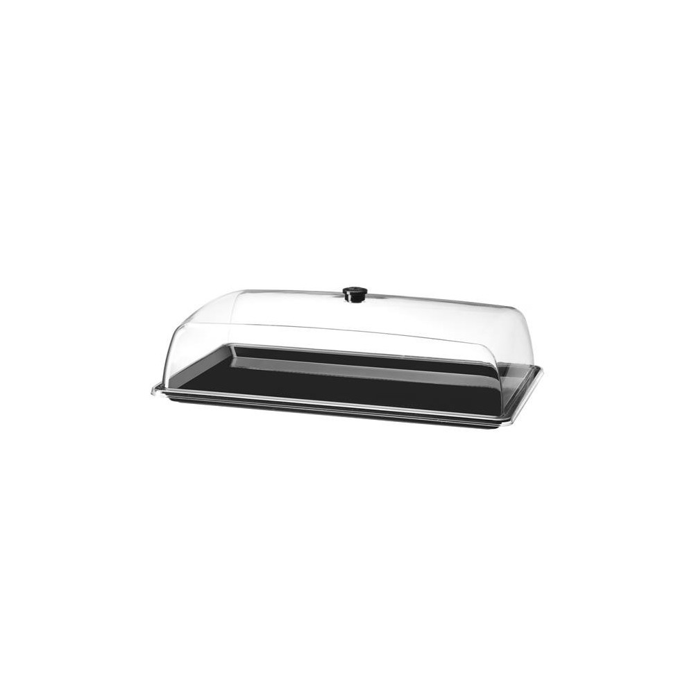 Taca z pokrywą prostokątna, HENDI, GN 1/2, transparentny, 335x275x(H)165mm