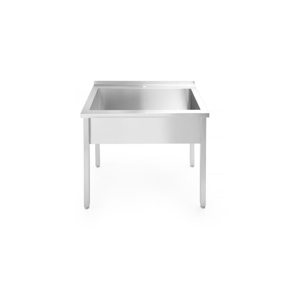 Stół z basenem 1-komorowym bez maskownicy Budget Line – skręcany, głębokość 600 mm, HENDI, Budget Line, 1000x600x(H)850mm