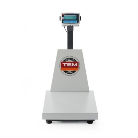 Waga platformowa LCD z wysięgnikiem i z legalizacją, seria EKO+, 300 kg, TEM, 500x700x(H)940mm