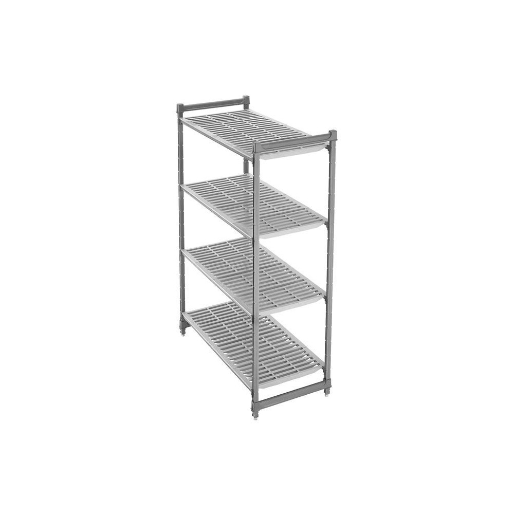 Regał magazynowy CAMBRO Camshelving® basics plus z kompozytu z 4 wentylowanymi półkami 915x460x(H)1830