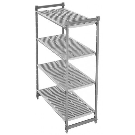 Regał magazynowy CAMBRO Camshelving® basics plus z kompozytu z 4 wentylowanymi półkami 915x460x(H)1830