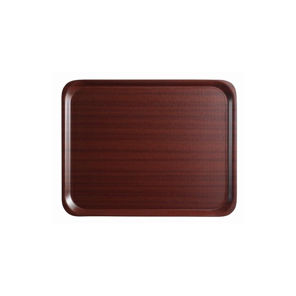 Taca do serwowania CAMBRO Mykonos, antypoślizgowa, w kolorze mahoniowym prostokątna, 430x610