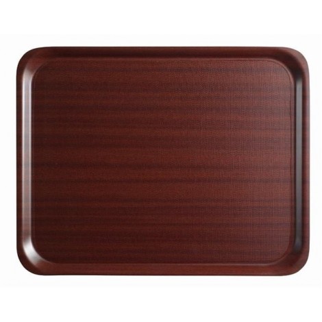 Taca do serwowania CAMBRO Mykonos, antypoślizgowa, w kolorze mahoniowym prostokątna, 430x610