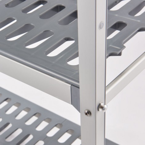 regał magazynowy aluminiowy, na 2 nogach. 859x460x1680 mm