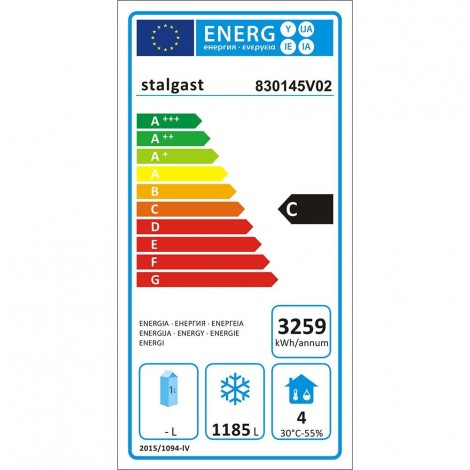 szafa mroźnicza 2 drzwiowa ze stali nierdzewnej na kółkach, GN 2/1, V 1300 l