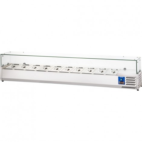 witryna chłodnicza nadstawna z szybą, L 2000 mm, 10 x GN 1/4