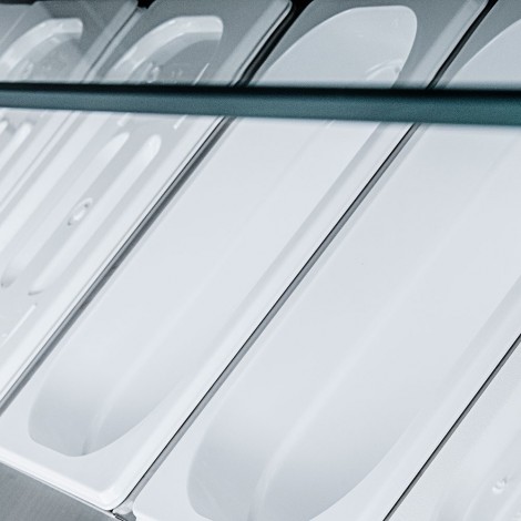 witryna chłodnicza nadstawna z szybą, 6 x GN 1/4