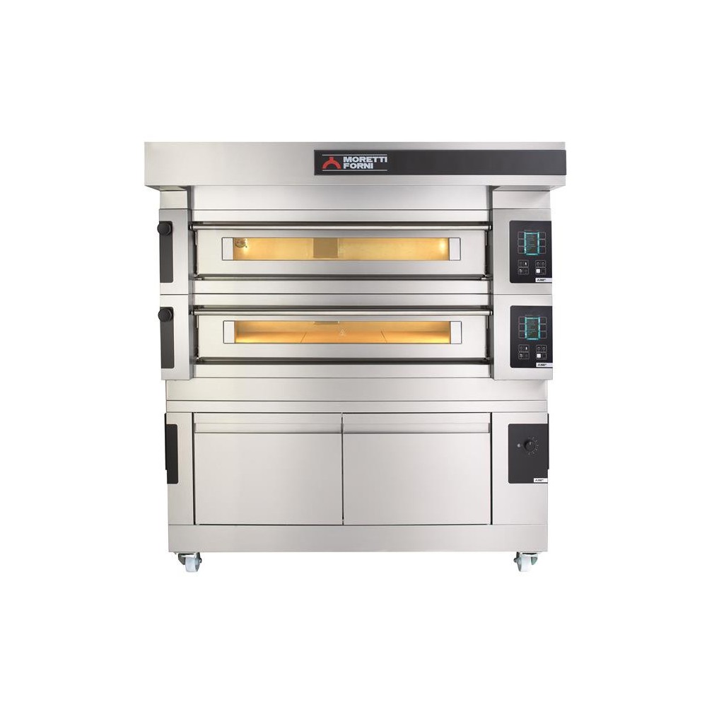 Wielokomorowy elektryczny piec do pizzy i piekarniczy S100E piec jednokomorowy z okapem i bazą