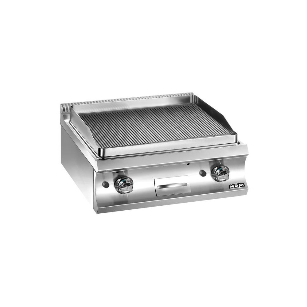 Płyta grillowa stołowa, gazowa gładka chromowana 2x 8 kW