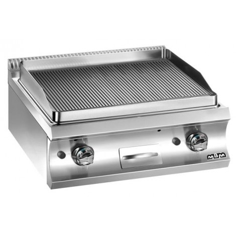 Płyta grillowa stołowa, gazowa gładka chromowana 2x 8 kW