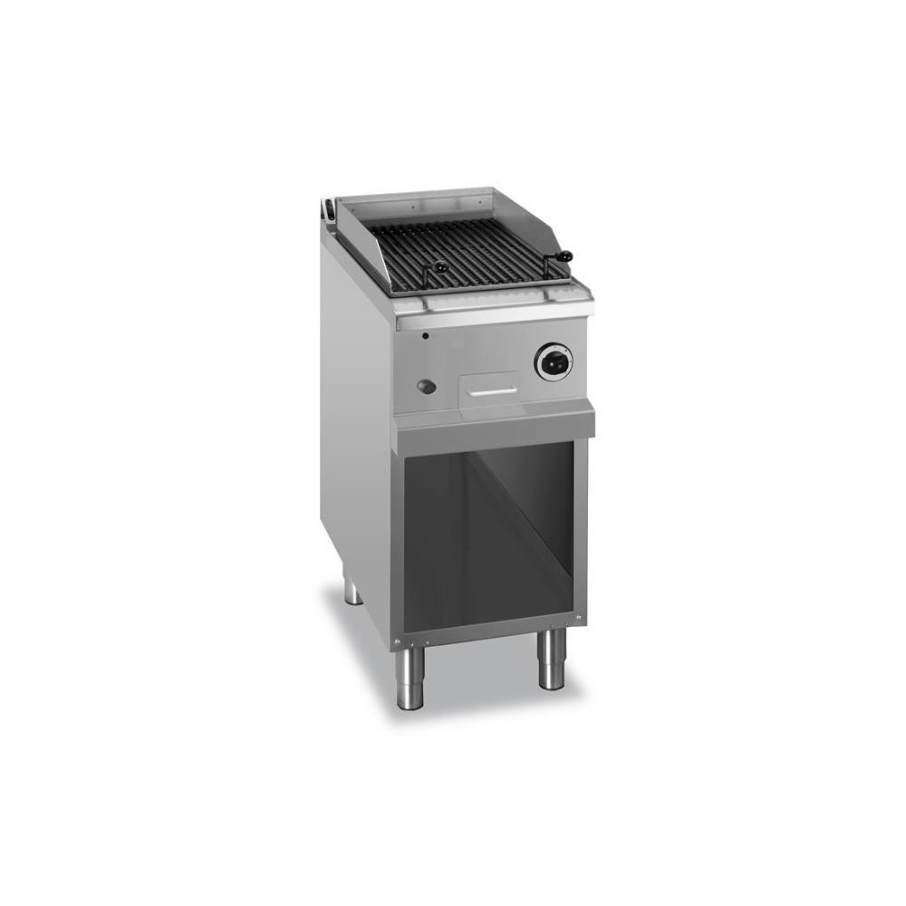  Grill z lawą wulkaniczną stołowy i na podstawie z trzech stron zamkniętej - gazowy, linia 700 