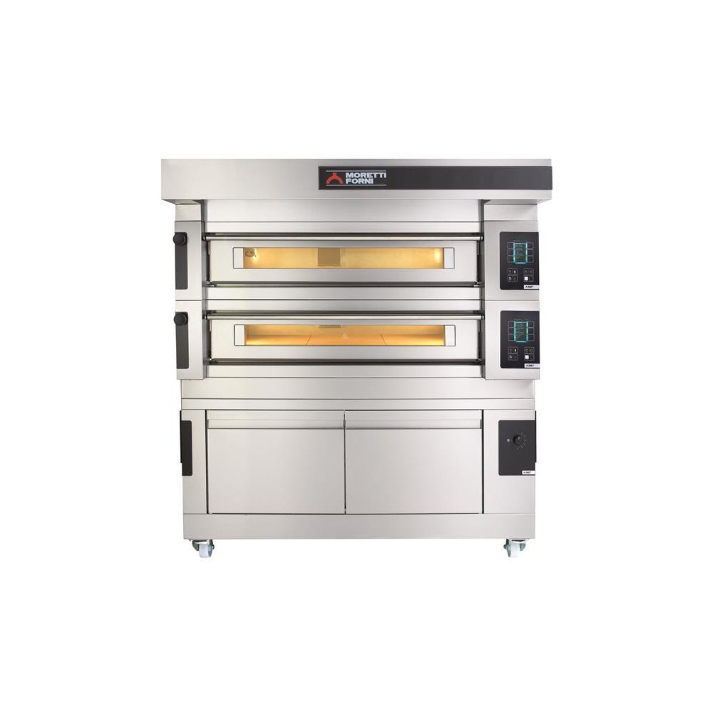 Wielokomorowy elektryczny piec do pizzy i piekarniczy S125E piec jednokomorowy z okapem i bazą 