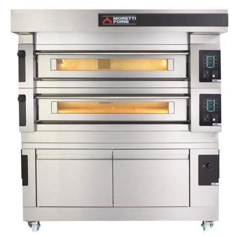 Wielokomorowy elektryczny piec do pizzy i piekarniczy S125E piec jednokomorowy z okapem i bazą 