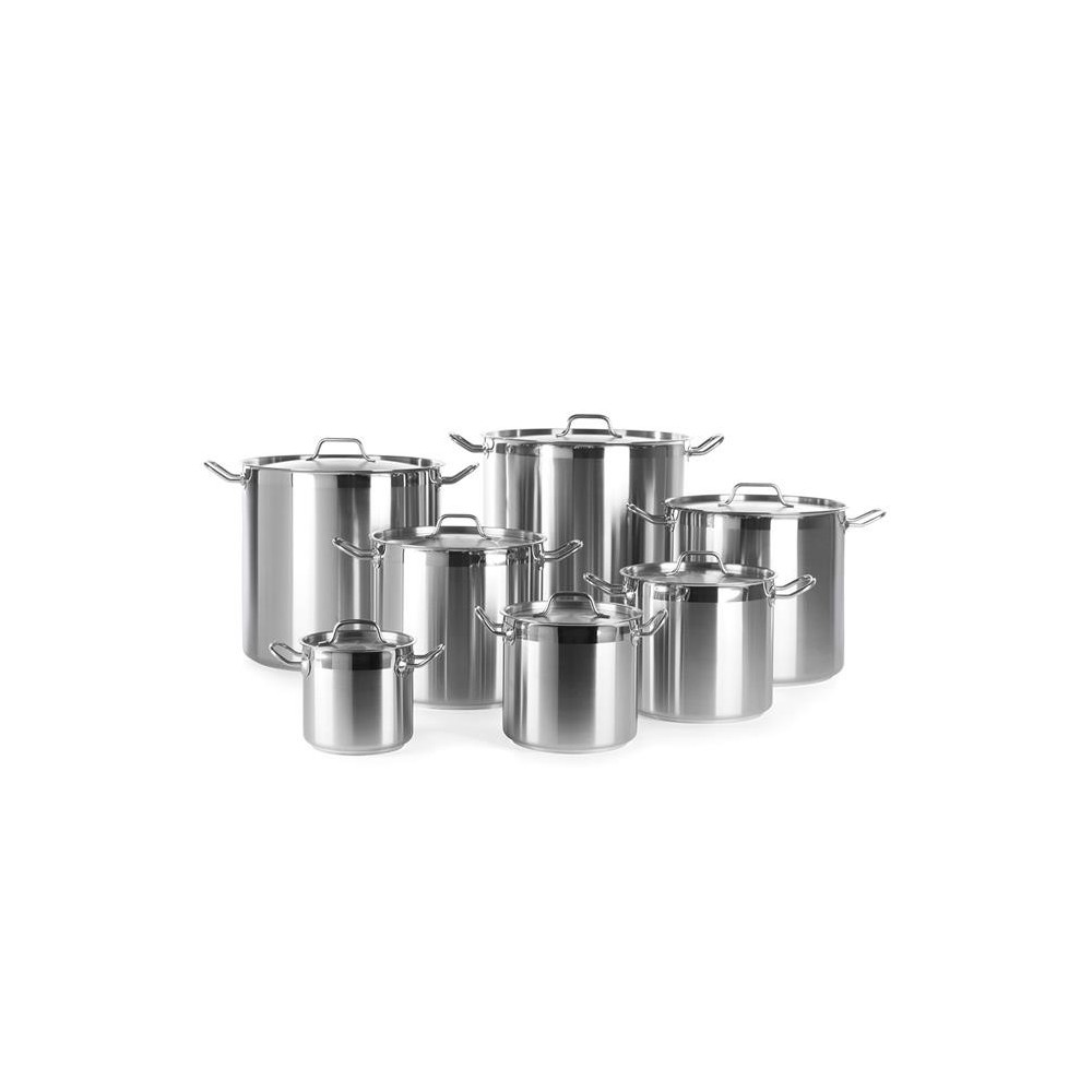 Garnek wysoki z pokrywką Profi Line, HENDI, Profi Line, 10L, fi.240x(H)220mm