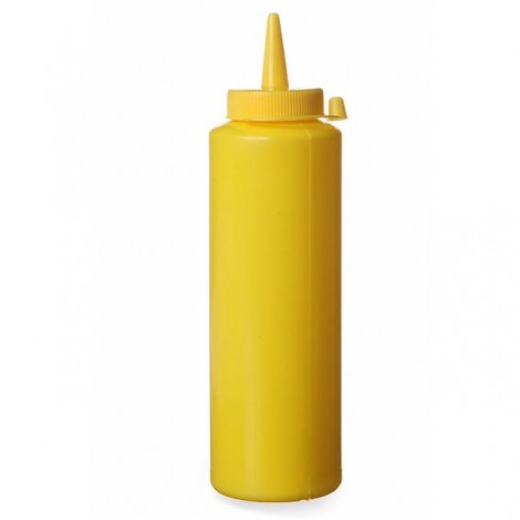 Dyspenser do zimnych sosów, HENDI, 0,2L, czerwony, fi.50x(H)185mm