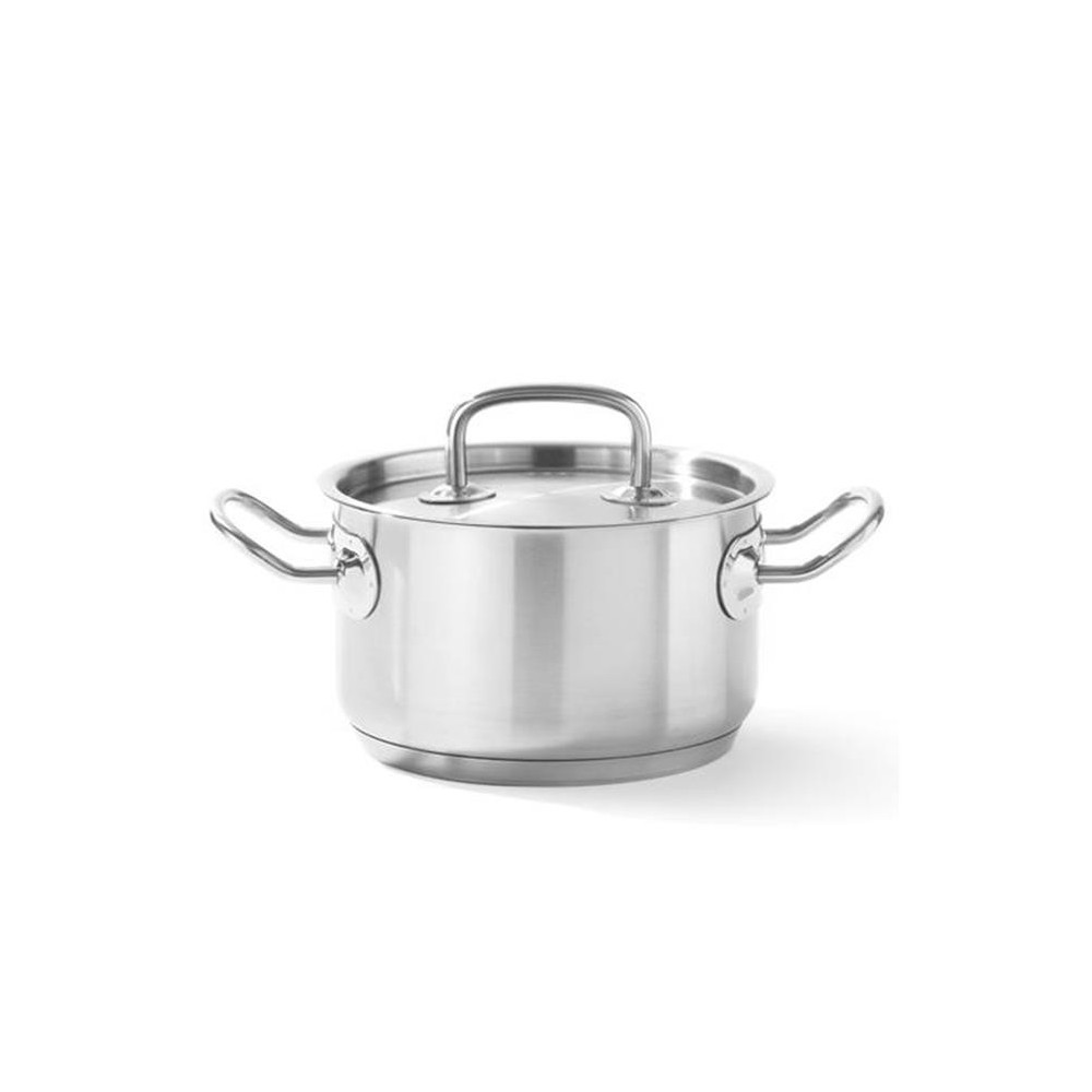 Garnek średni z pokrywką, HENDI, Kitchen Line, 9,5L, fi.280x(H)155mm