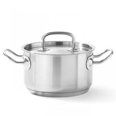 Garnek średni z pokrywką, HENDI, Kitchen Line, 9,5L, fi.280x(H)155mm