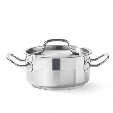 Garnek niski z pokrywką, HENDI, Profi Line, 2,8L, fi.200x(H)90mm