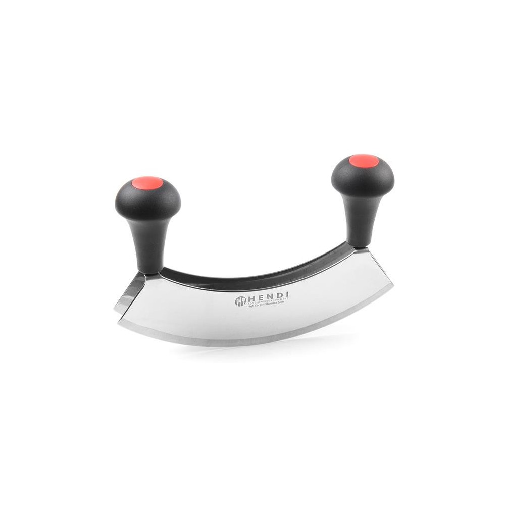 Nóż do siekania ziół, HENDI, podwójne ostrze, czarny, (L)215mm