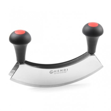 Nóż do siekania ziół, HENDI, podwójne ostrze, czarny, (L)215mm